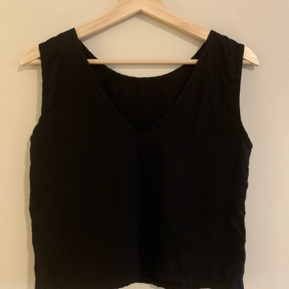 Gravel & Gold Black Tank Top SF Designer Slow Fashion Sustainable